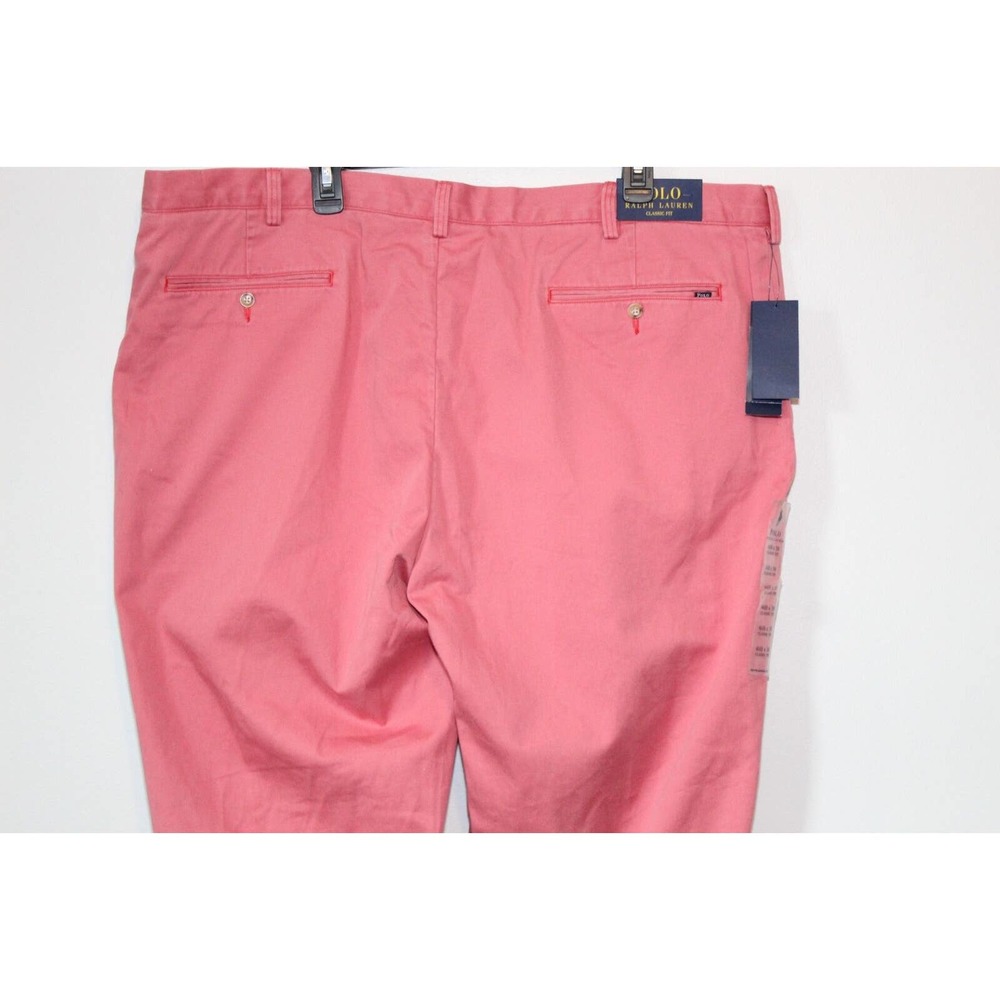 NWT Polo Ralph Lauren Classic Fit Chino Pants Berry Men's Size 46 B x 30 H14459 - Picture 8 of 12